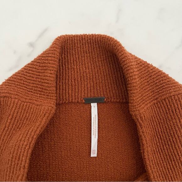 Free People Ottoman Slouchy Tunic in Siena Sz XS oversized knit pullover tan Y2K - Picture 3 of 9